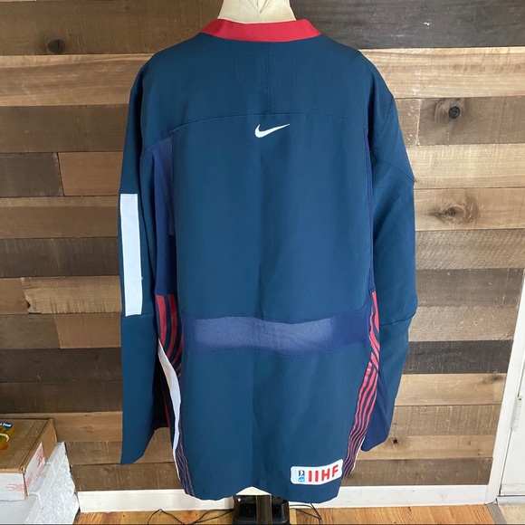 Rare Vintage 90s Blue Nike Team USA Hockey Jersey - Picture 4 of 7